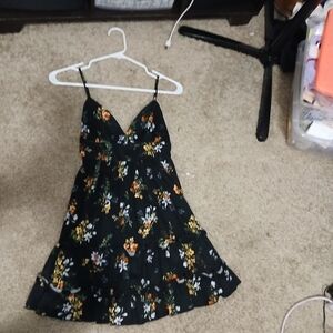 Windsor Black Floral Asymmetrical Dress